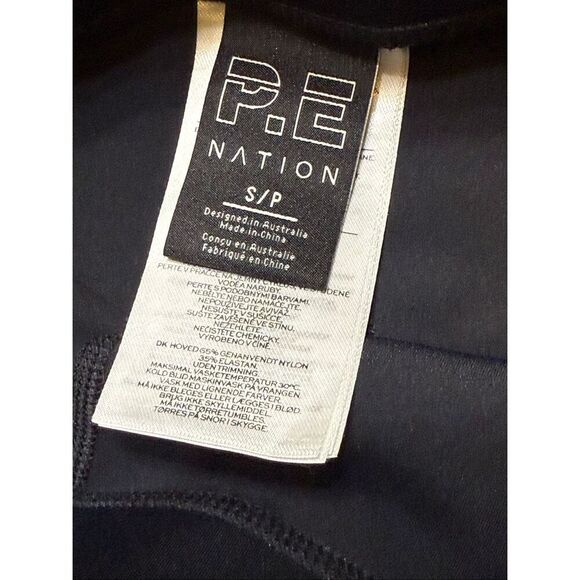 P.E. Nation Women's Daze High Rise Drawstring Workout Leggings Black Small - Picture 9 of 9